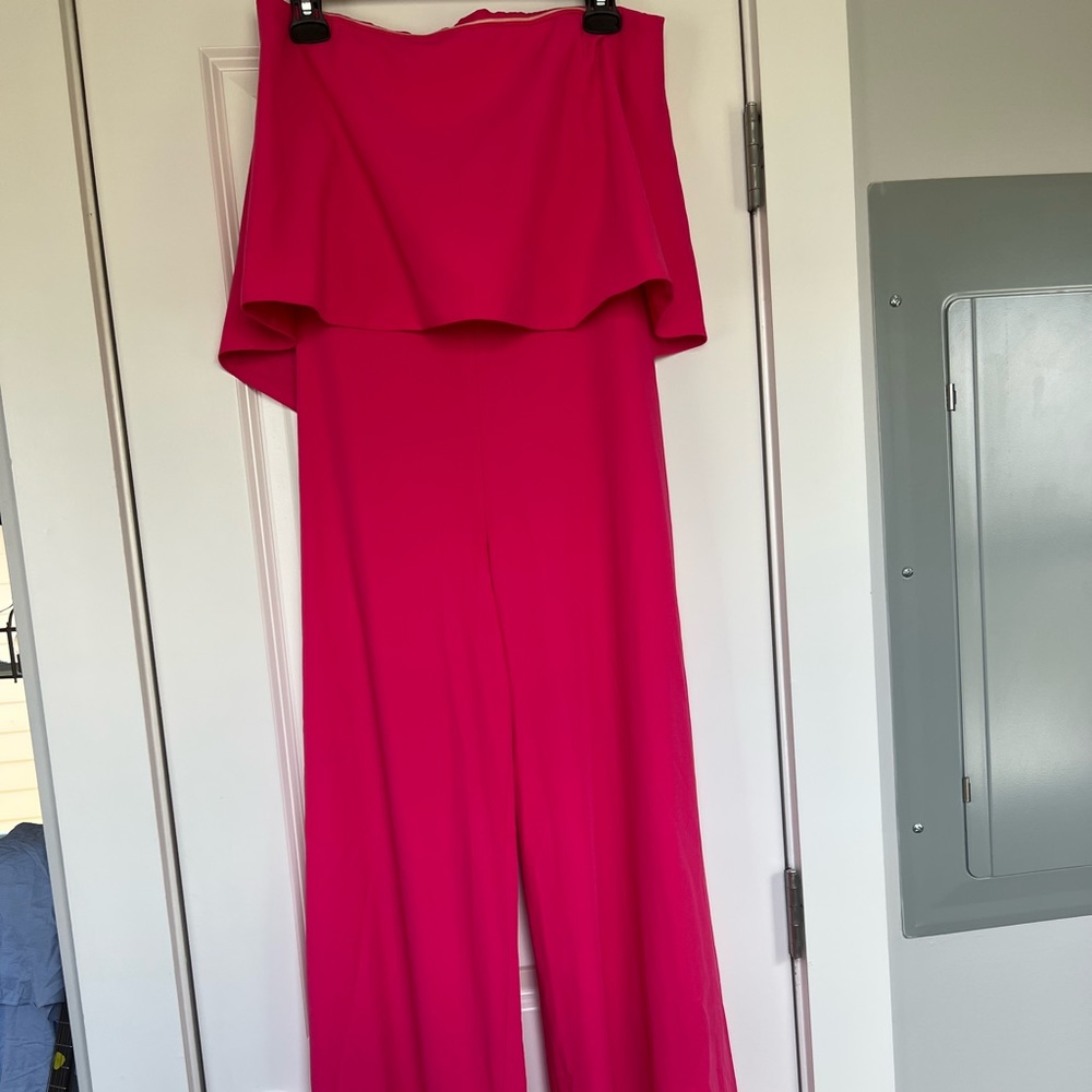 New with Tags!! Hot Pink Strapless Jumpsuit